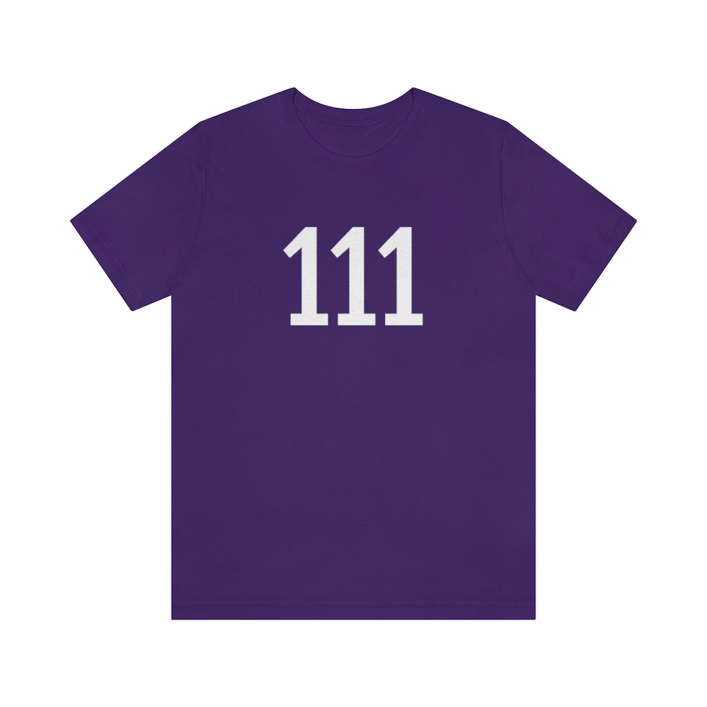 T-Shirt with Number 111 On | Numbered Tee Team Purple T-Shirt Petrova Designs
