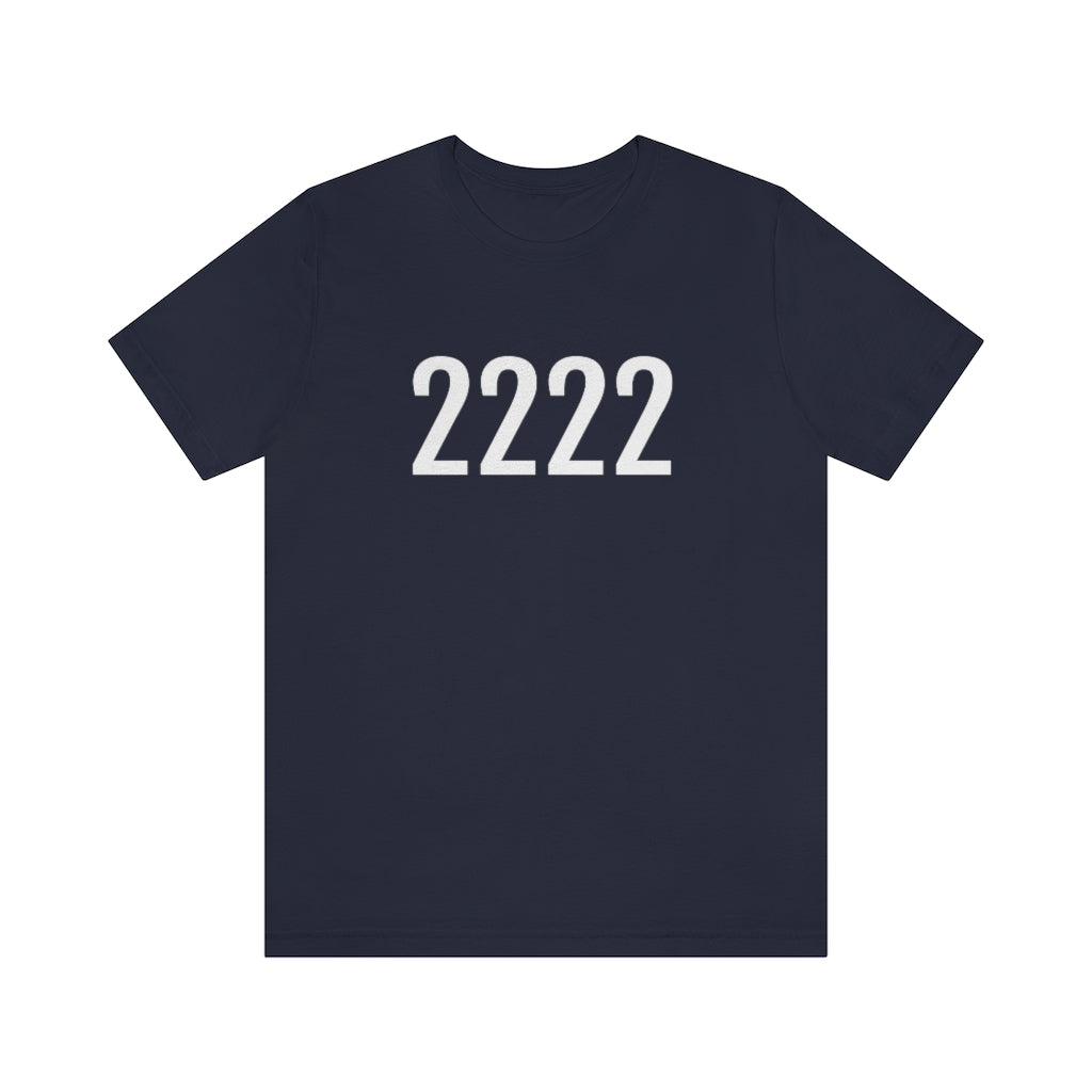 T-Shirt with Number 2222 On | Numbered Tee Navy T-Shirt Petrova Designs