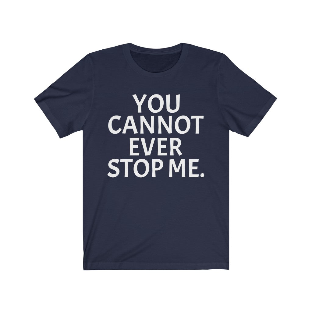 Inspirational T-Shirt | Cool Phrase Tee | Unstoppable Phrase Navy T-Shirt Petrova Designs