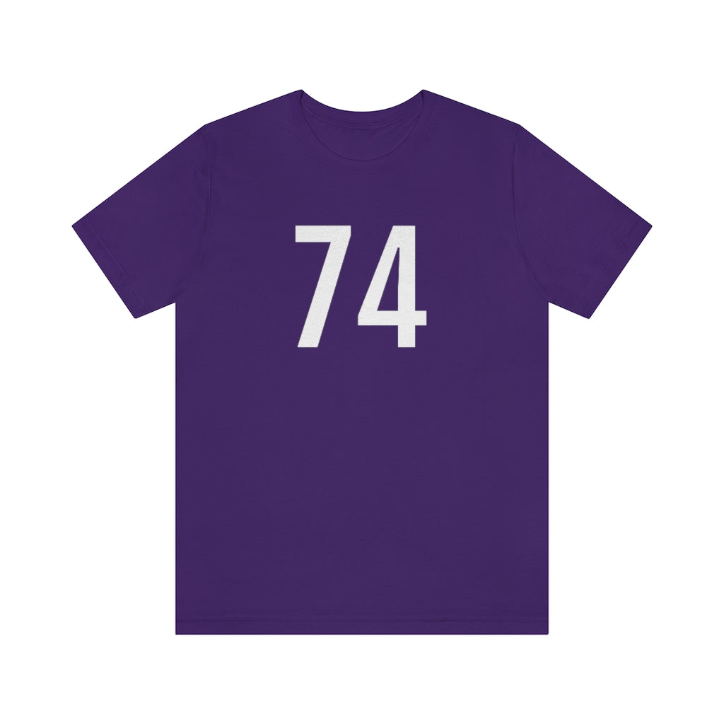 T-Shirt with Number 74 On | Numbered Tee Team Purple T-Shirt Petrova Designs