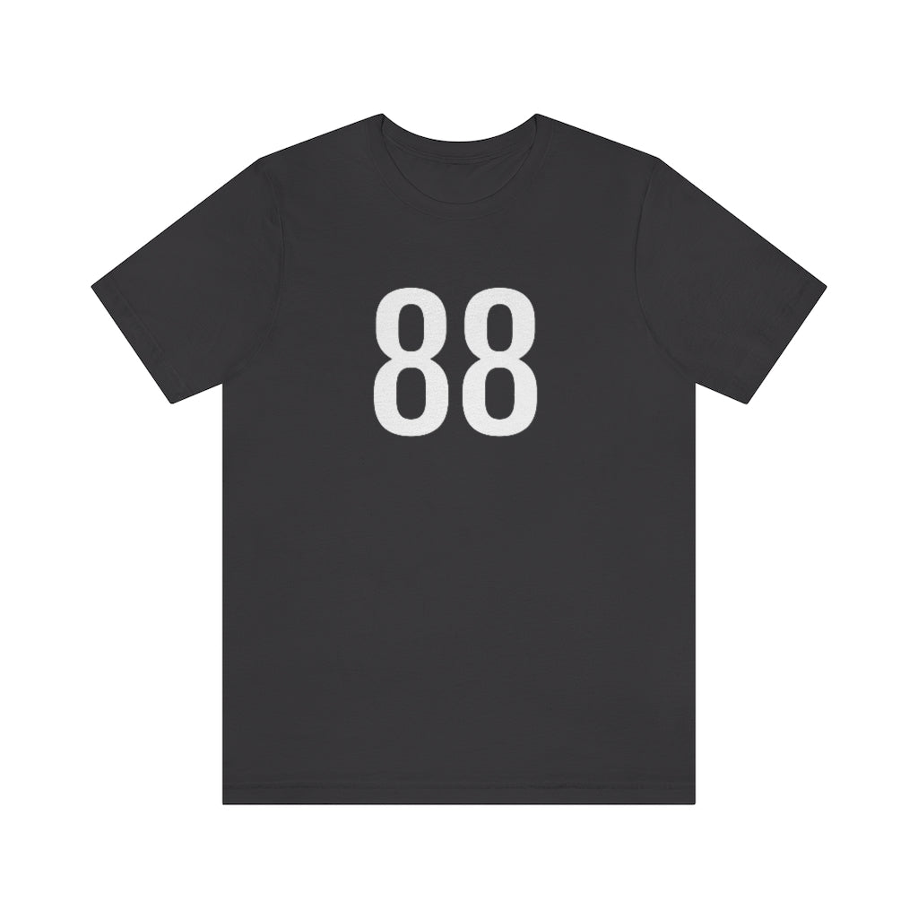T-Shirt with Number 88 On | Numbered Tee Dark Grey T-Shirt Petrova Designs