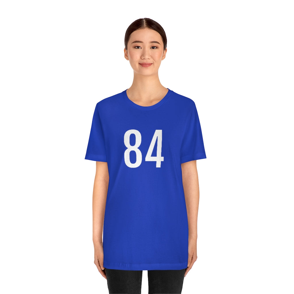 T-Shirt with Number 84 On | Numbered Tee T-Shirt Petrova Designs