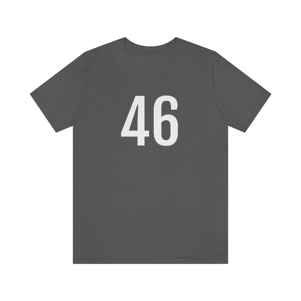 T-Shirt with Number 46 On | Numbered Tee Asphalt T-Shirt Petrova Designs