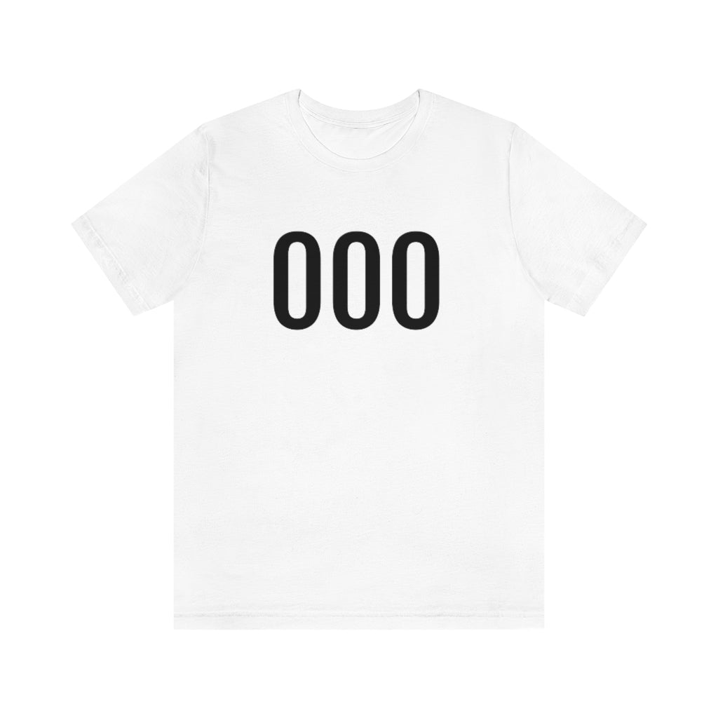 T-Shirt with Number 0 On | Numbered Tee White T-Shirt Petrova Designs