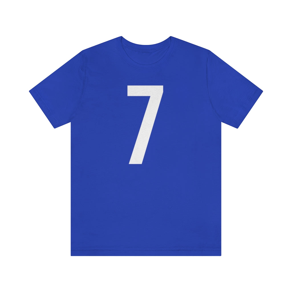 T-Shirt with Number 7 On | Numbered Tee True Royal T-Shirt Petrova Designs