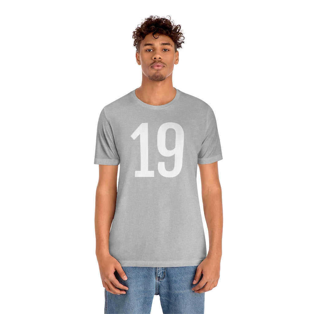 T-Shirt with Number 19 On | Numbered Tee T-Shirt Petrova Designs