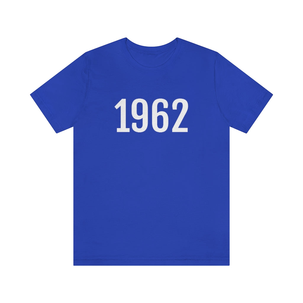 T-Shirt with Number 1962 On | Numbered Tee True Royal T-Shirt Petrova Designs