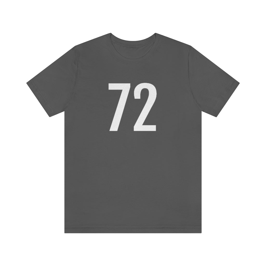 T-Shirt with Number 72 On | Numbered Tee Asphalt T-Shirt Petrova Designs
