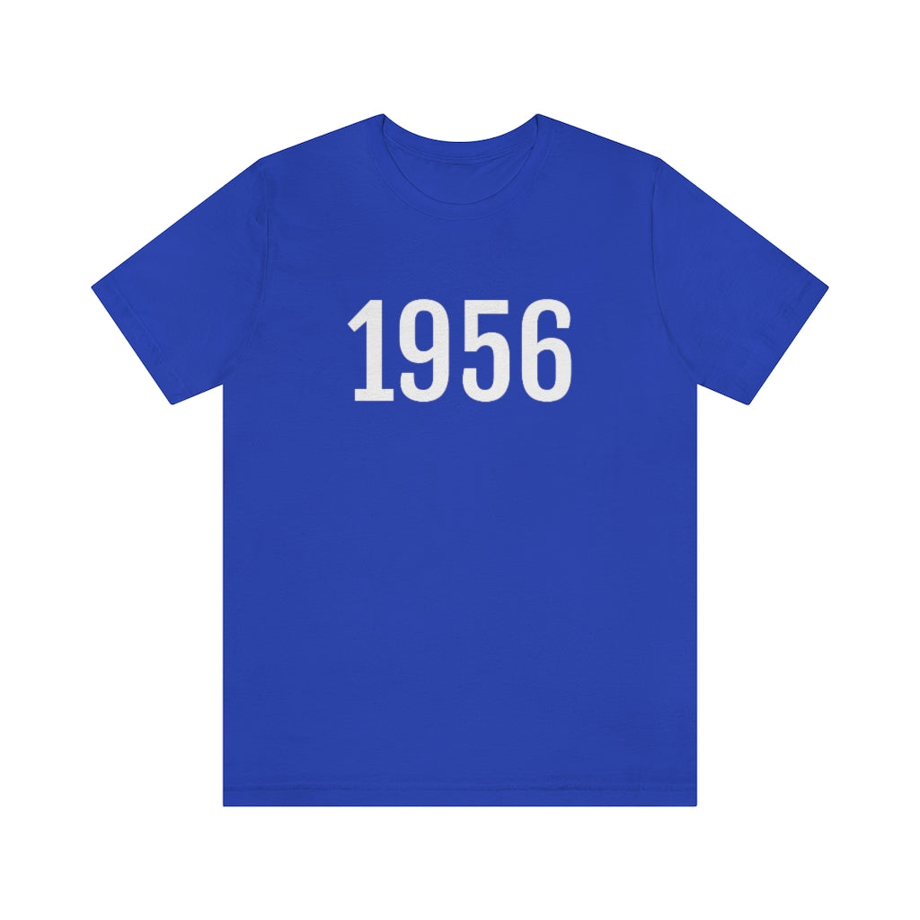 T-Shirt with Number 1956 On | Numbered Tee True Royal T-Shirt Petrova Designs