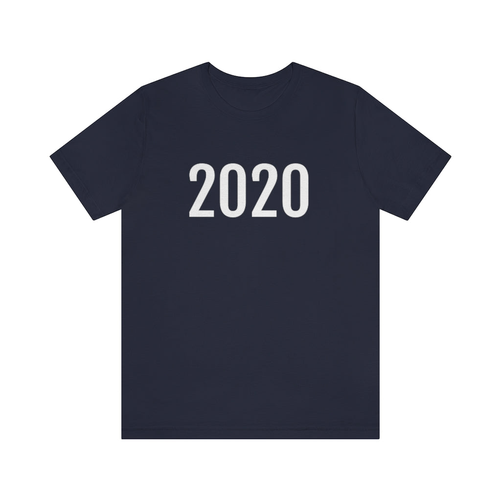 T-Shirt with Number 2020 On | Numbered Tee Navy T-Shirt Petrova Designs