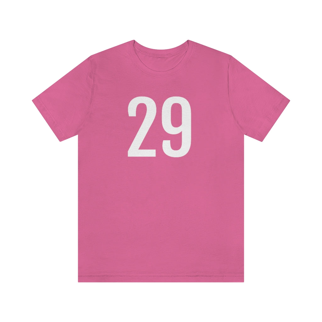 T-Shirt with Number 29 On | Numbered Tee Charity Pink T-Shirt Petrova Designs