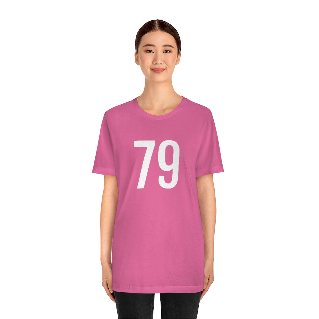 T-Shirt with Number 79 On | Numbered Tee T-Shirt Petrova Designs