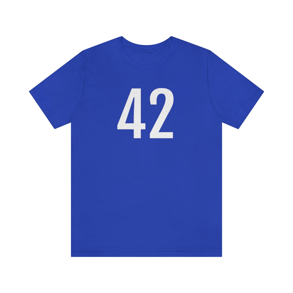 T-Shirt with Number 42 On | Numbered Tee True Royal T-Shirt Petrova Designs