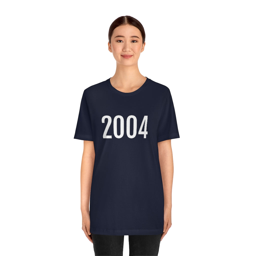 T-Shirt with Number 2004 On | Numbered Tee T-Shirt Petrova Designs