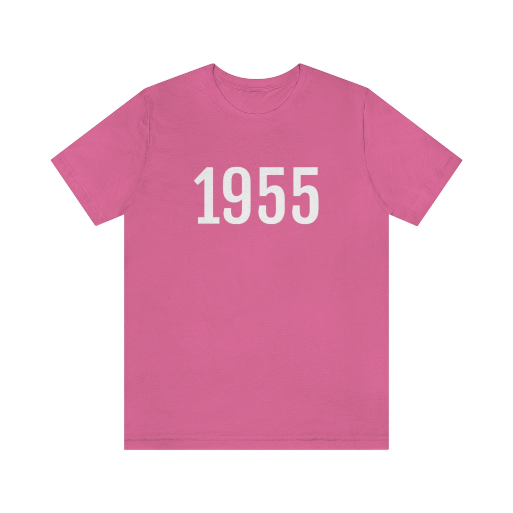 T-Shirt with Number 1955 On | Numbered Tee Charity Pink T-Shirt Petrova Designs