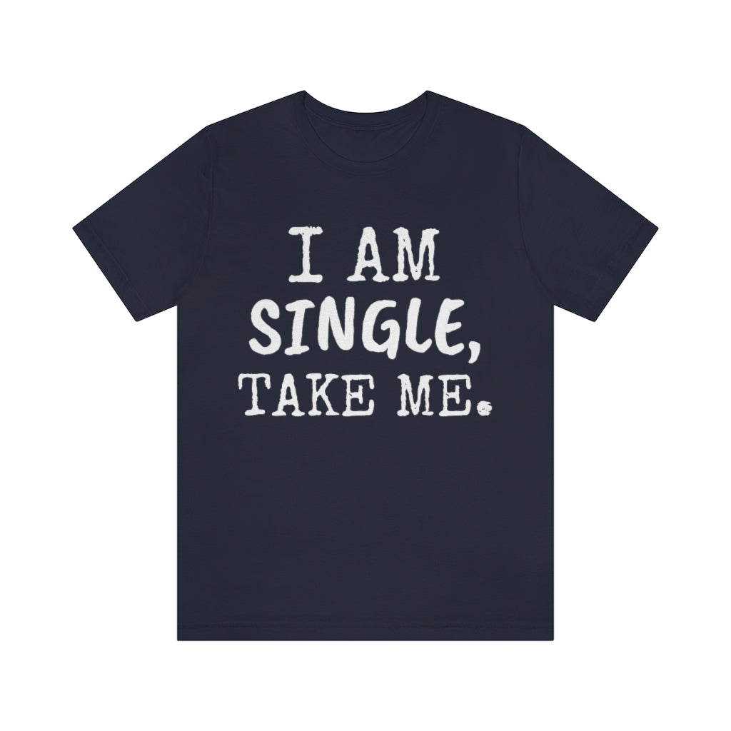 T-Shirt for Single Person | Singles' Gift Idea | Divorced Tee Navy T-Shirt Petrova Designs