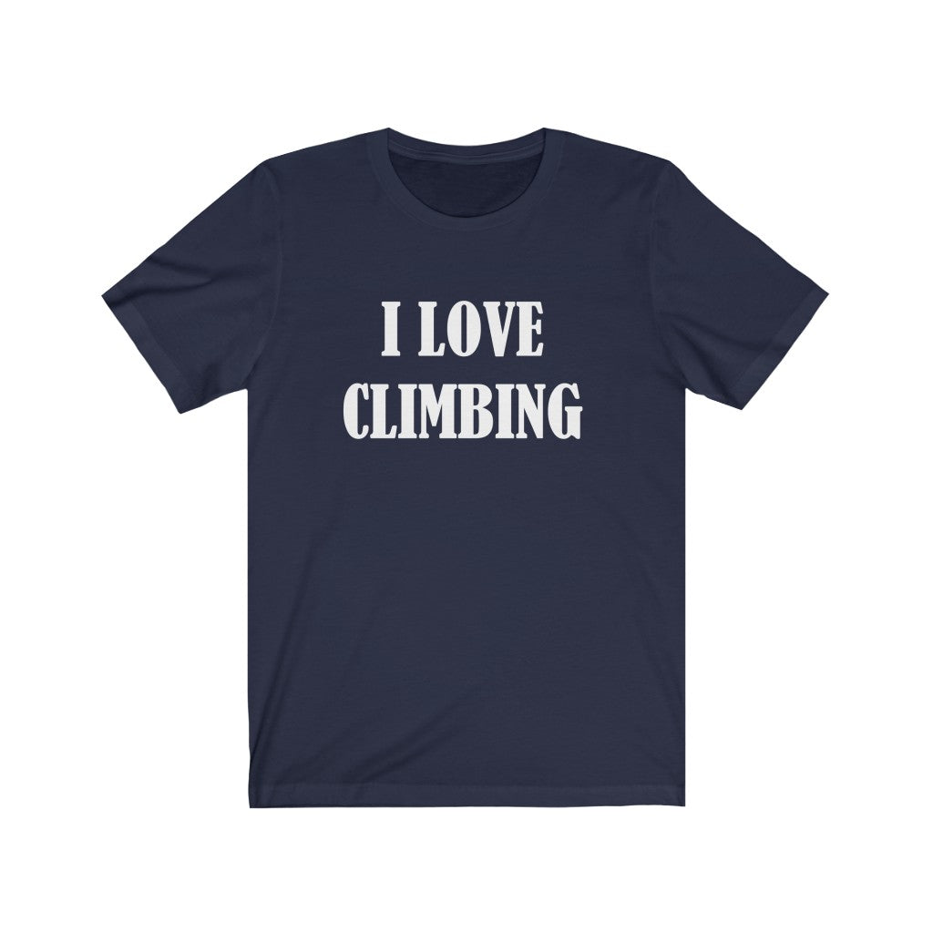 Climbing Hobby T-Shirt | For Climbers Navy T-Shirt Petrova Designs