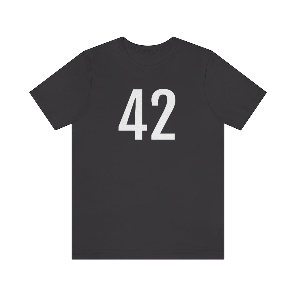 Dark Grey T-Shirt Tshirt Numerology Numbers Gift for Friends and Family Short Sleeve T Shirt Petrova Designs