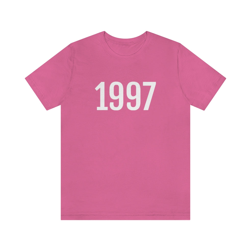 T-Shirt with Number 1997 On | Numbered Tee Charity Pink T-Shirt Petrova Designs