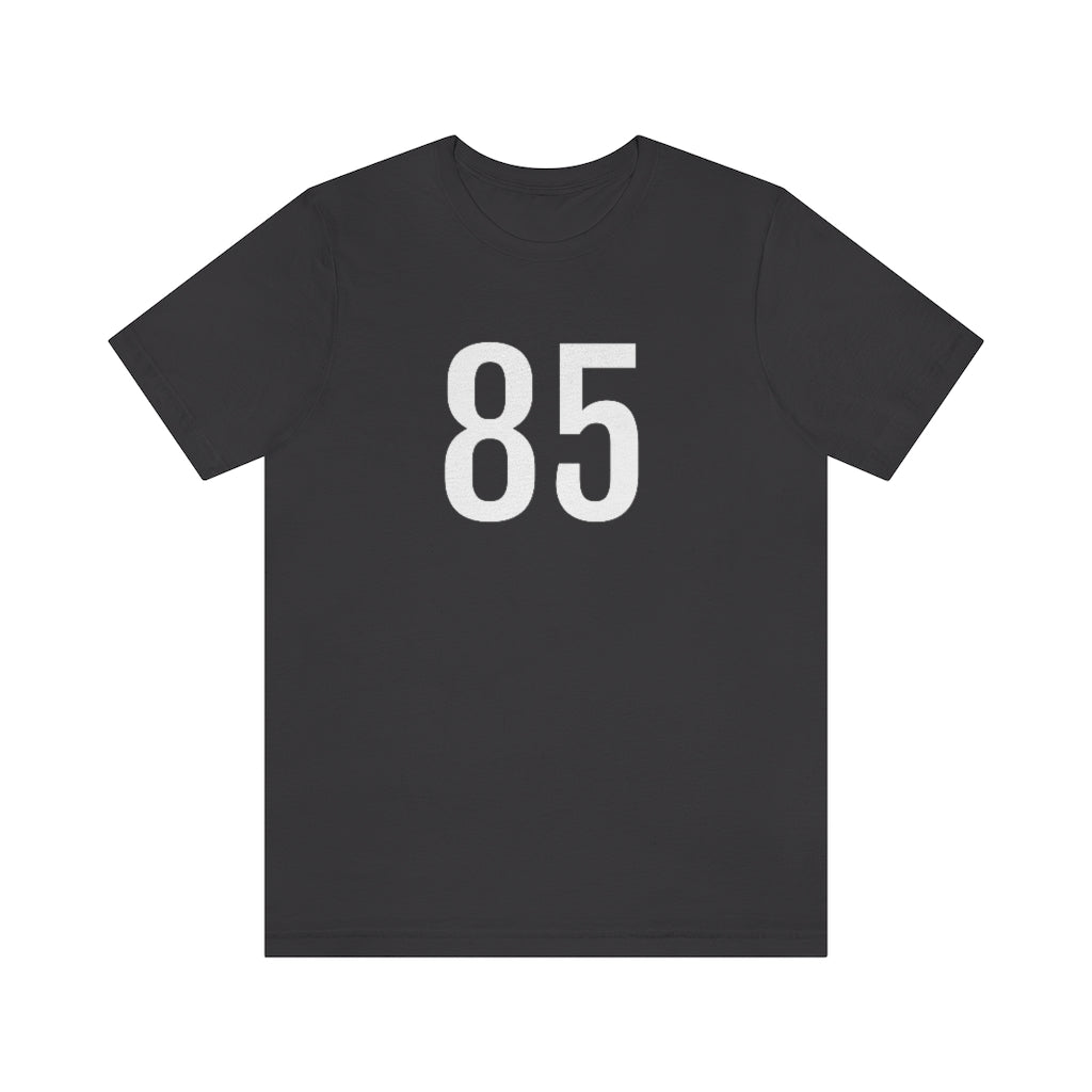 T-Shirt with Number 85 On | Numbered Tee Dark Grey T-Shirt Petrova Designs