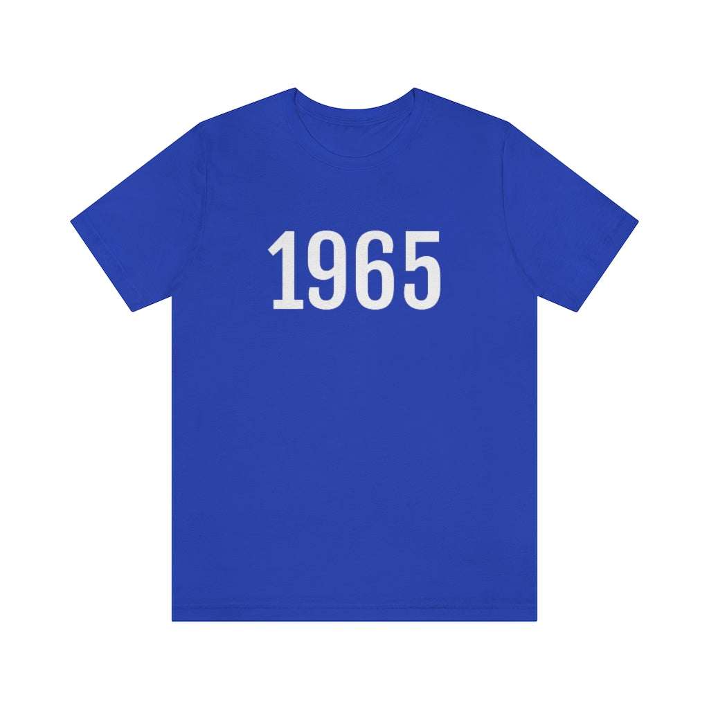 T-Shirt with Number 1965 On | Numbered Tee True Royal T-Shirt Petrova Designs