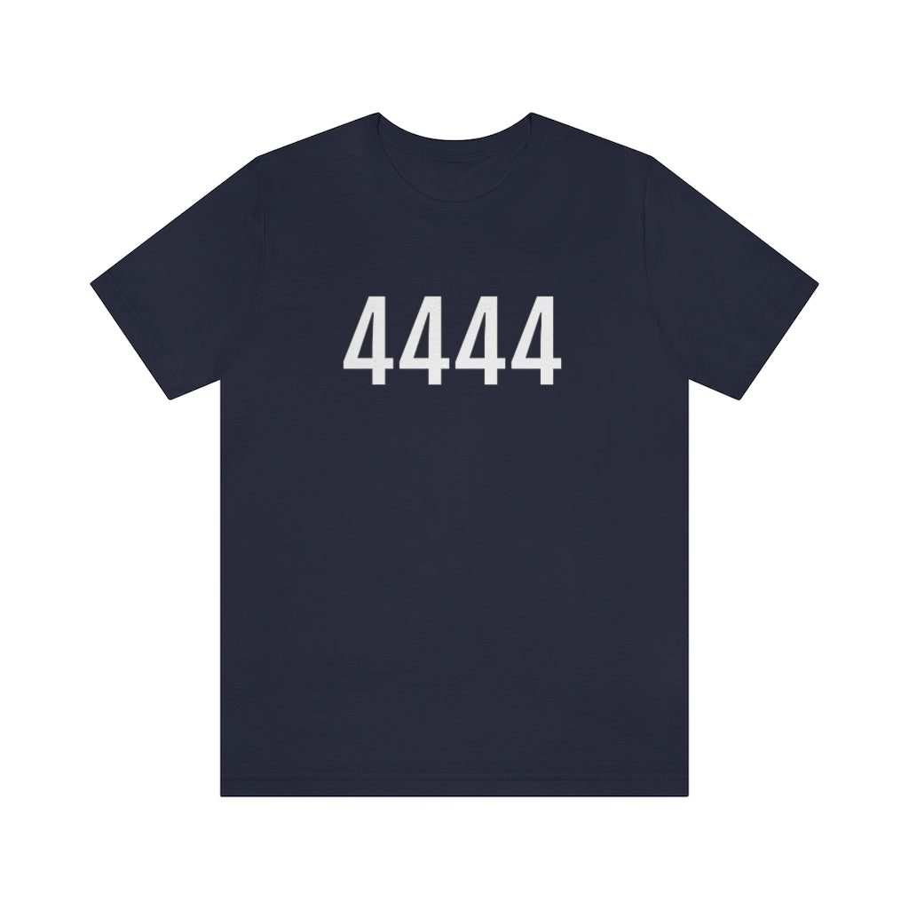 T-Shirt with Number 4444 On | Numbered Tee Navy T-Shirt Petrova Designs