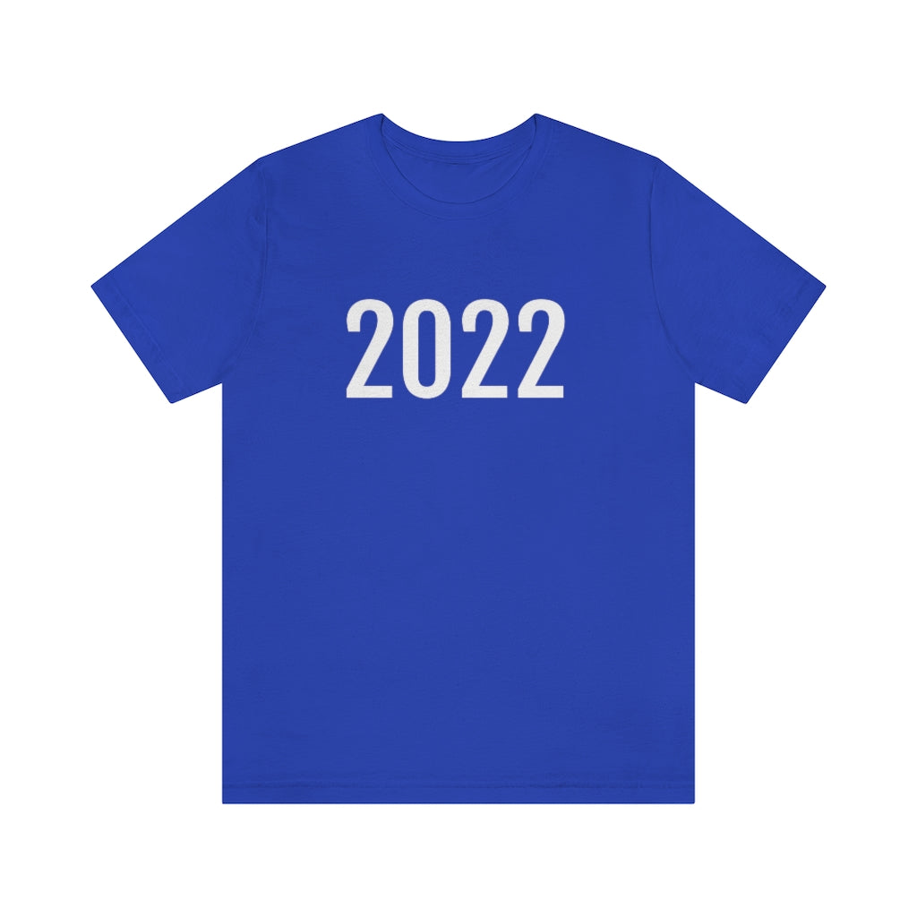 T-Shirt with Number 2022 On | Numbered Tee True Royal T-Shirt Petrova Designs