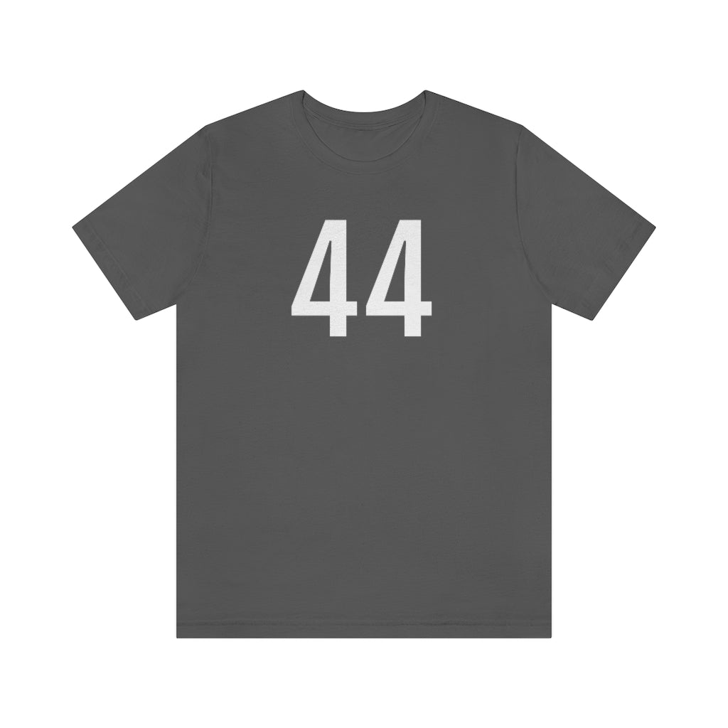 T-Shirt with Number 44 On | Numbered Tee Asphalt T-Shirt Petrova Designs