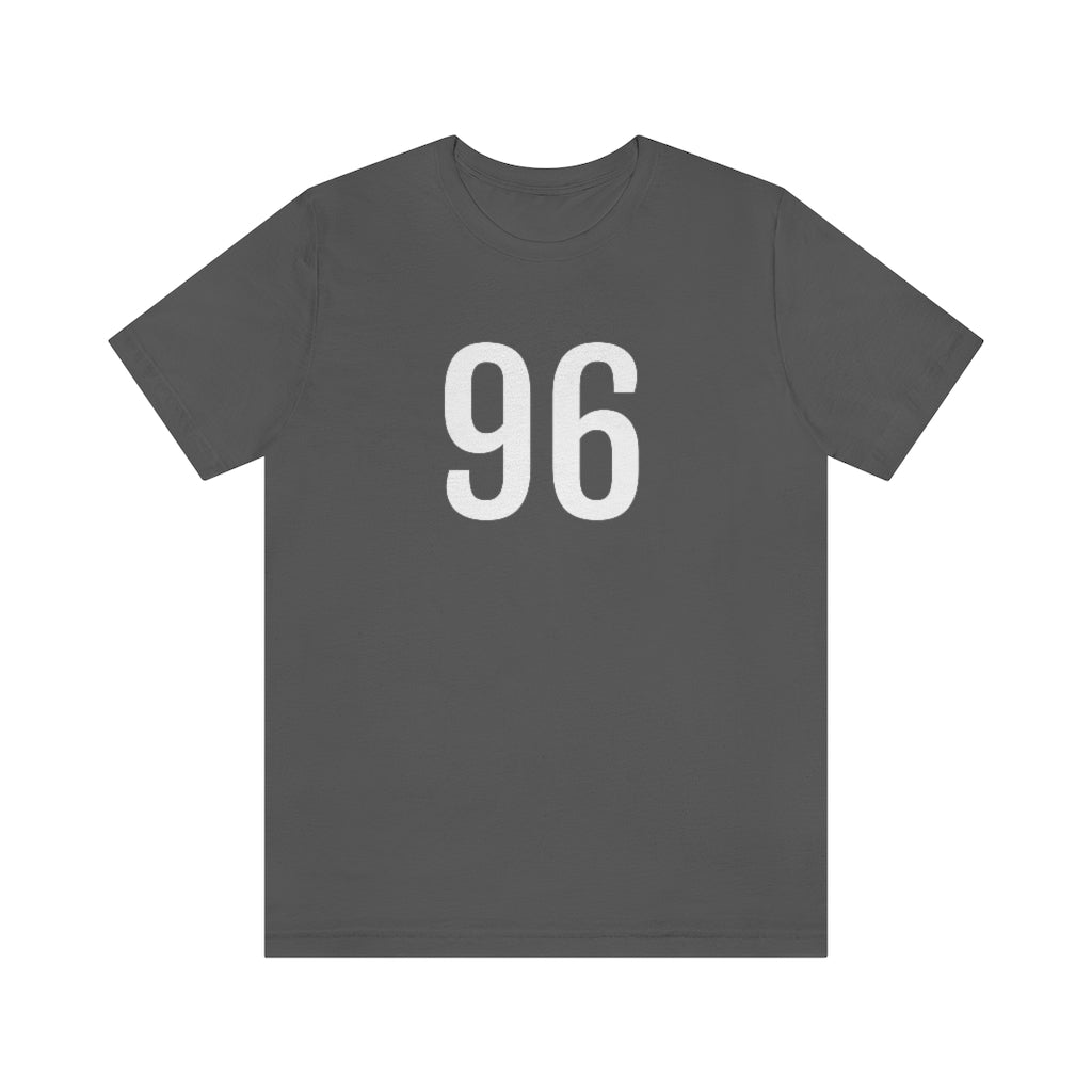 T-Shirt with Number 96 On | Numbered Tee Asphalt T-Shirt Petrova Designs