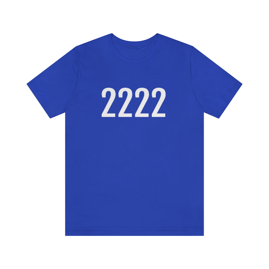 T-Shirt with Number 2222 On | Numbered Tee True Royal T-Shirt Petrova Designs