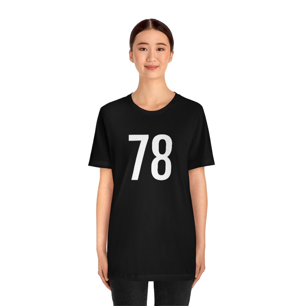 T-Shirt with Number 78 On | Numbered Tee T-Shirt Petrova Designs