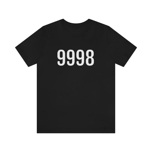 Number 9998 T-Shirt | 9998 Shirt Black T-Shirt PetrovaDesigns Cotton Crew neck DTG Men's Clothing Mother’s Day promotion numerology gifts Regular fit T-shirts tshirts gift ideas Unisex Women's Clothing