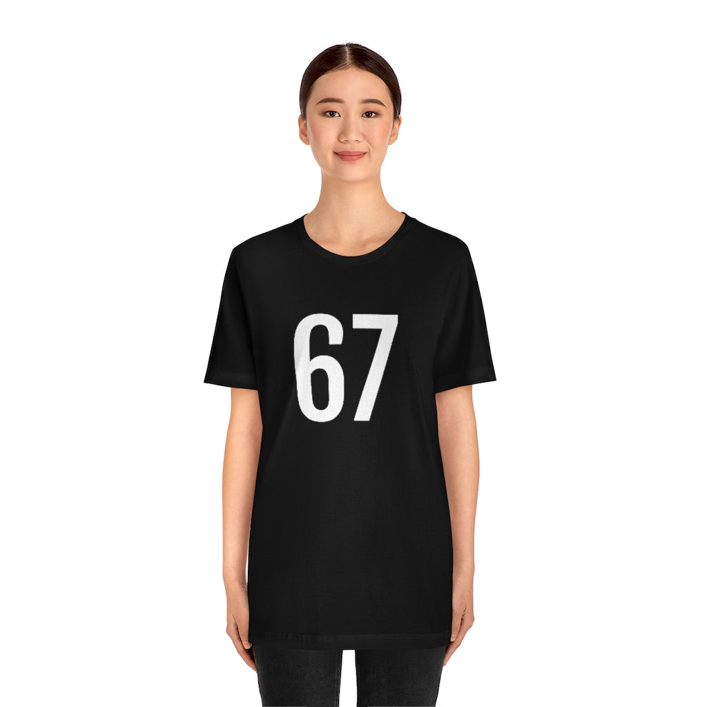 T-Shirt with Number 67 On | Numbered Tee T-Shirt Petrova Designs