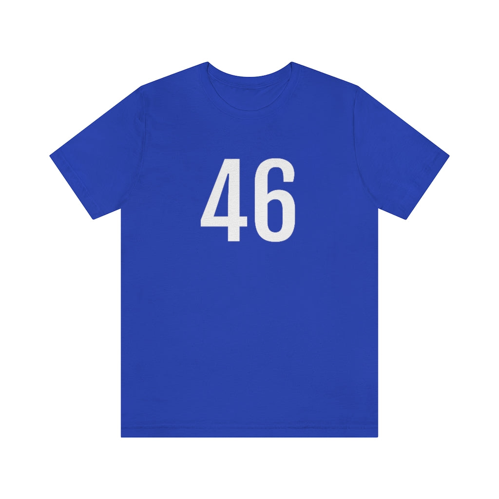 T-Shirt with Number 46 On | Numbered Tee True Royal T-Shirt Petrova Designs