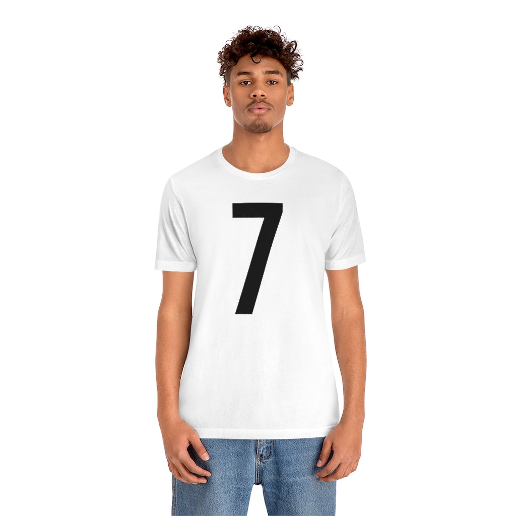 T-Shirt with Number 7 On | Numbered Tee T-Shirt Petrova Designs
