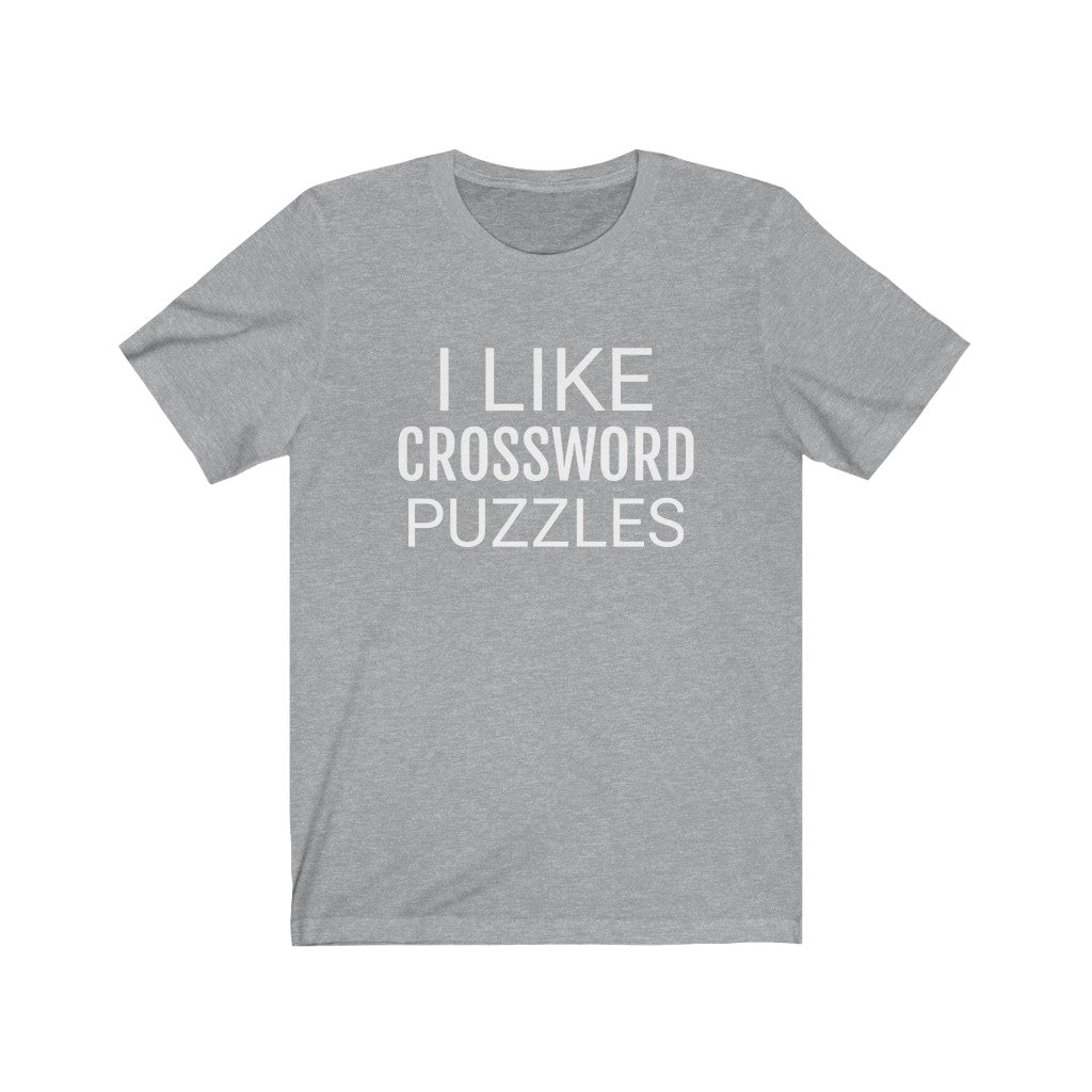 Crossword T-Shirt | For Puzzle Solver Athletic Heather T-Shirt Petrova Designs