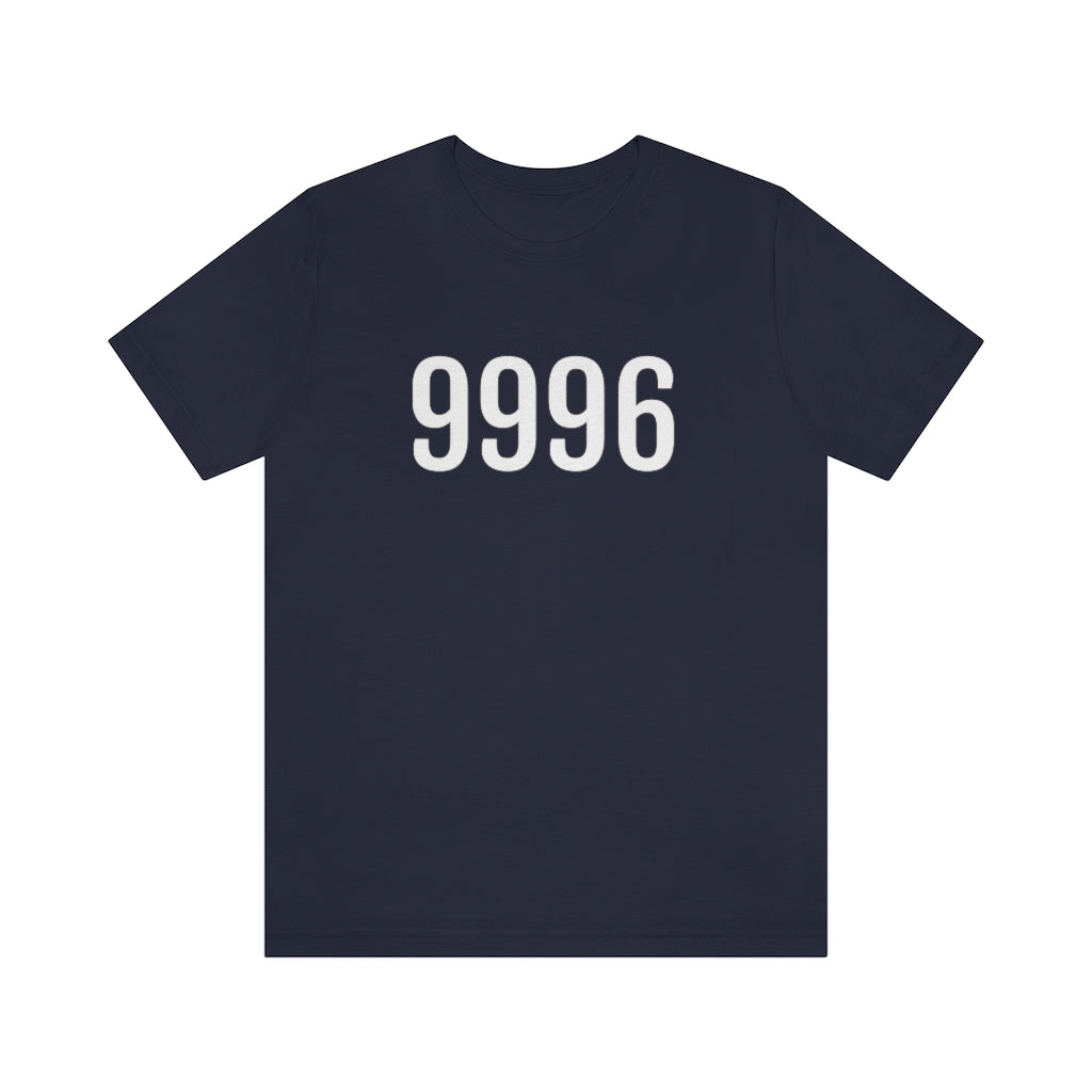T-Shirt with Number 9996 On | Numbered Tee Navy T-Shirt Petrova Designs