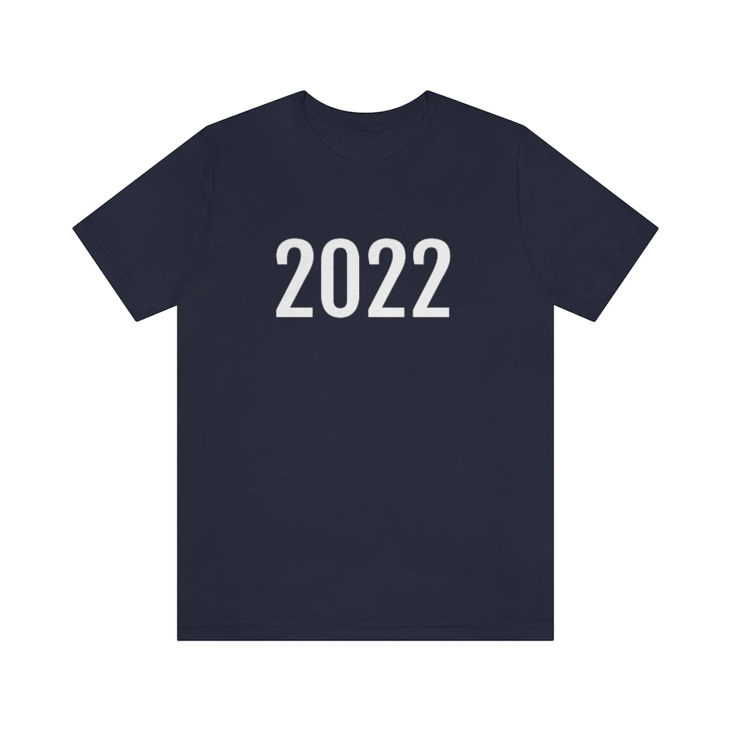 T-Shirt with Number 2022 On | Numbered Tee Navy T-Shirt Petrova Designs