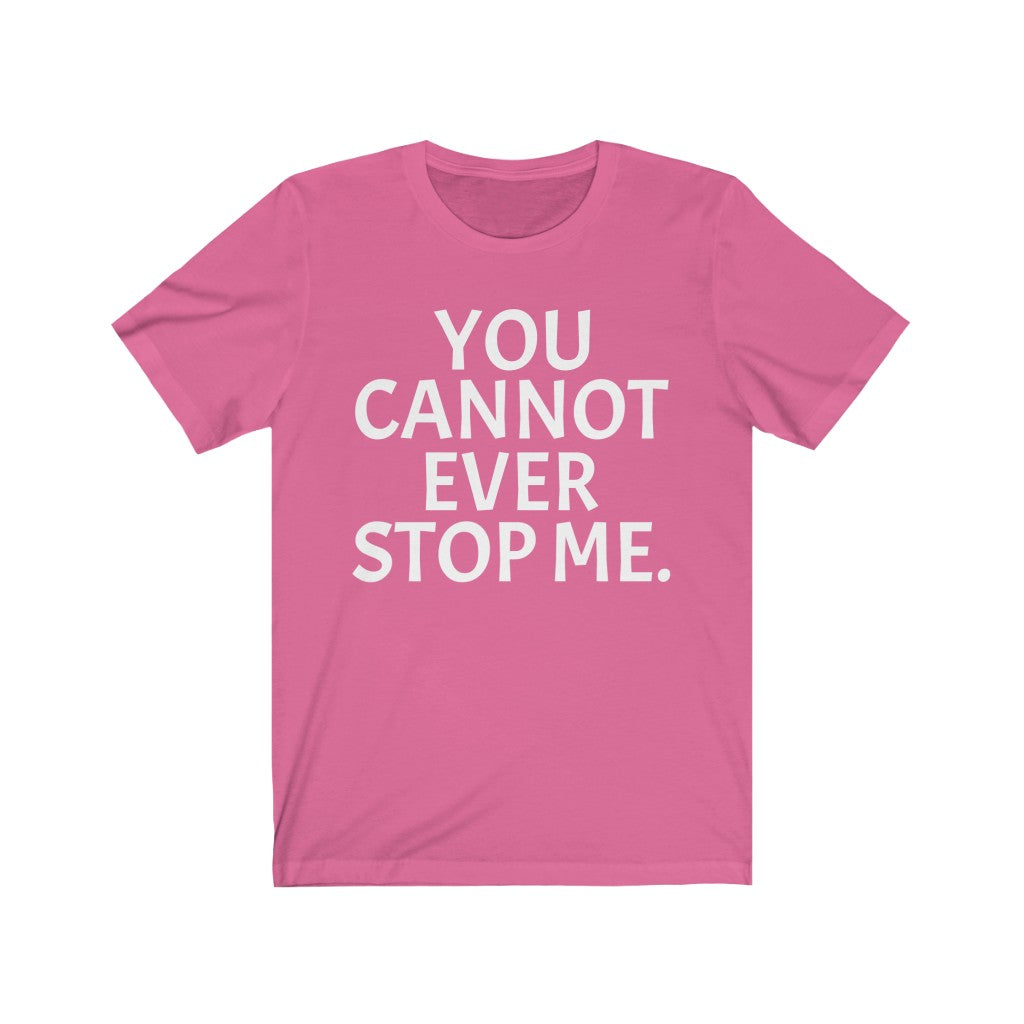 Inspirational T-Shirt | Cool Phrase Tee | Unstoppable Phrase Charity Pink T-Shirt Petrova Designs