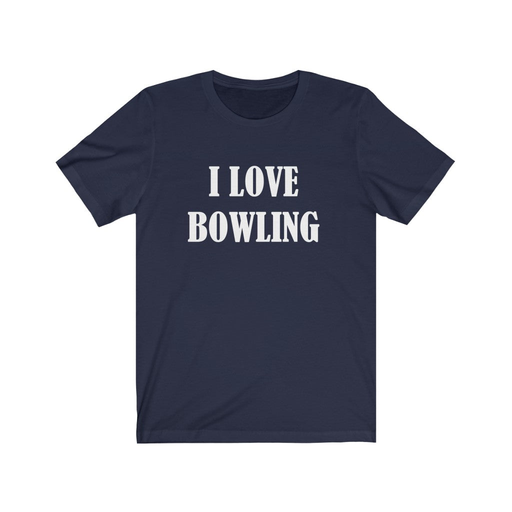 T-Shirt for Bowling Hobby | Bowling Enthusiast Gift Idea Navy T-Shirt Petrova Designs