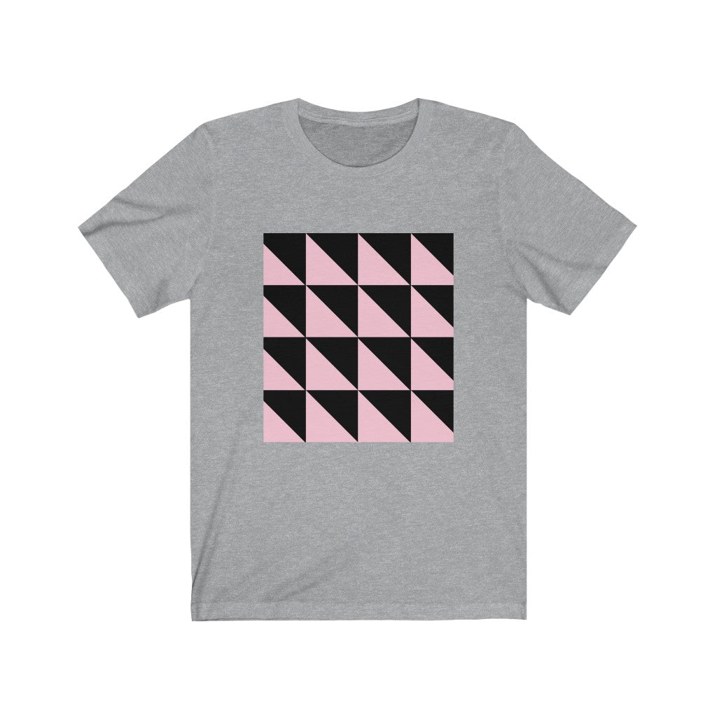 Athletic Heather T-Shirt Tshirt Design Gift for Friend and Family Short Sleeved Shirt Geometrically Design Petrova Designs
