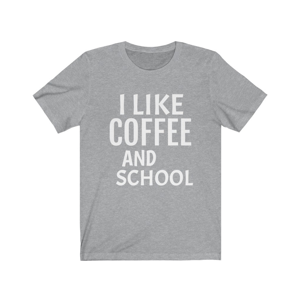 Coffee T-Shirt | Back To School Athletic Heather T-Shirt Petrova Designs