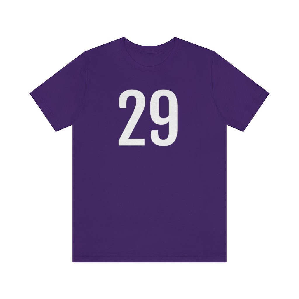 T-Shirt with Number 29 On | Numbered Tee Team Purple T-Shirt Petrova Designs