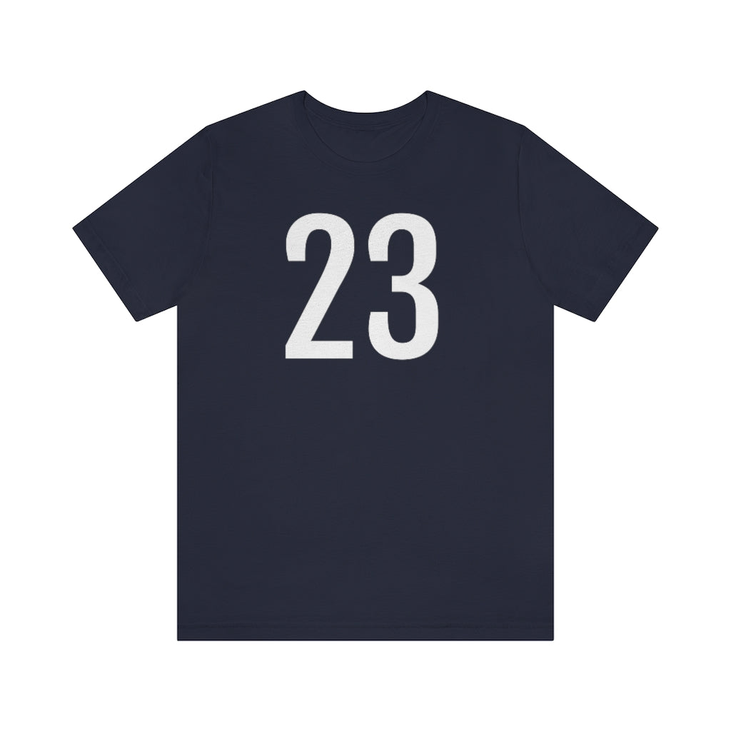 T-Shirt with Number 23 On | Numbered Tee Navy T-Shirt Petrova Designs