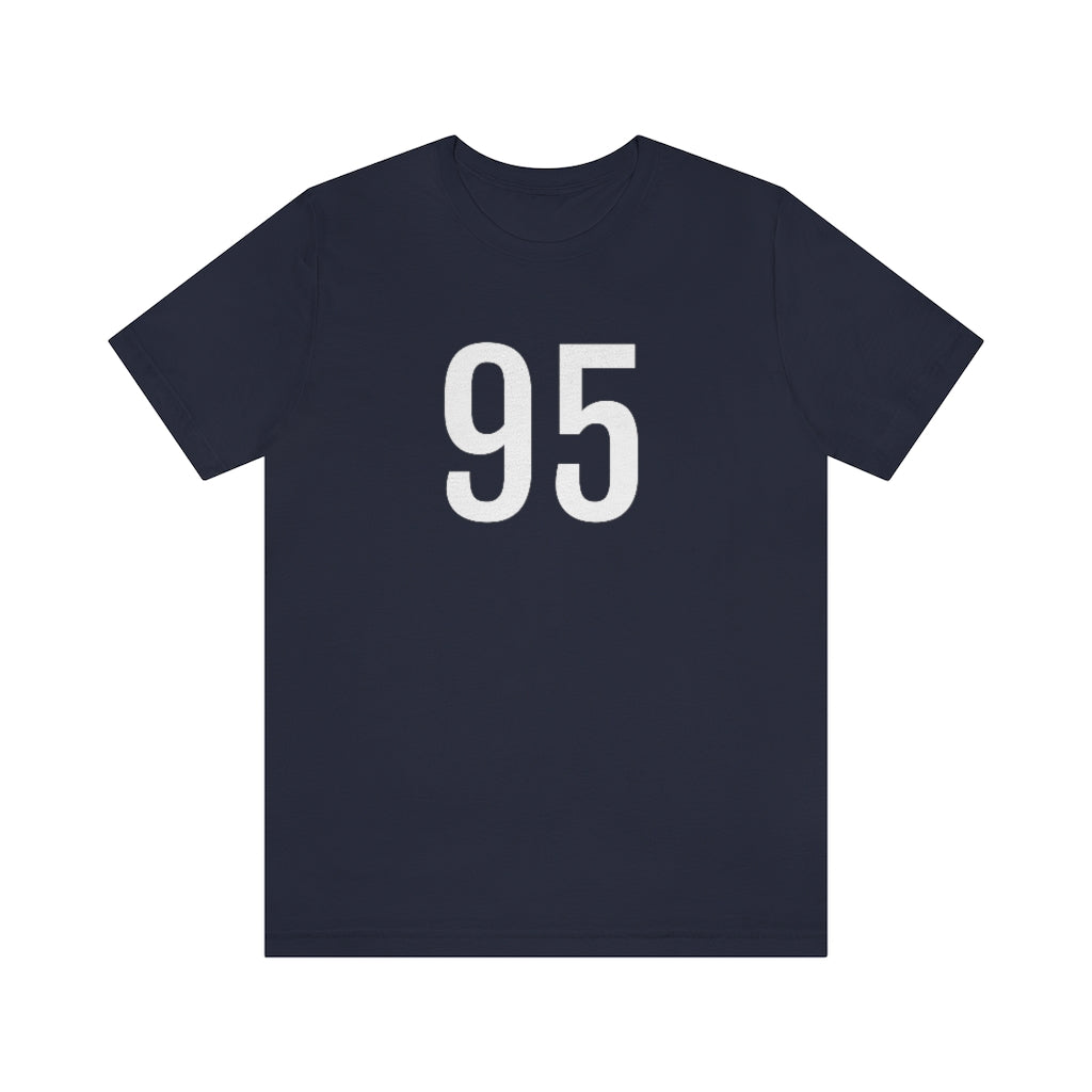 T-Shirt with Number 95 On | Numbered Tee Navy T-Shirt Petrova Designs