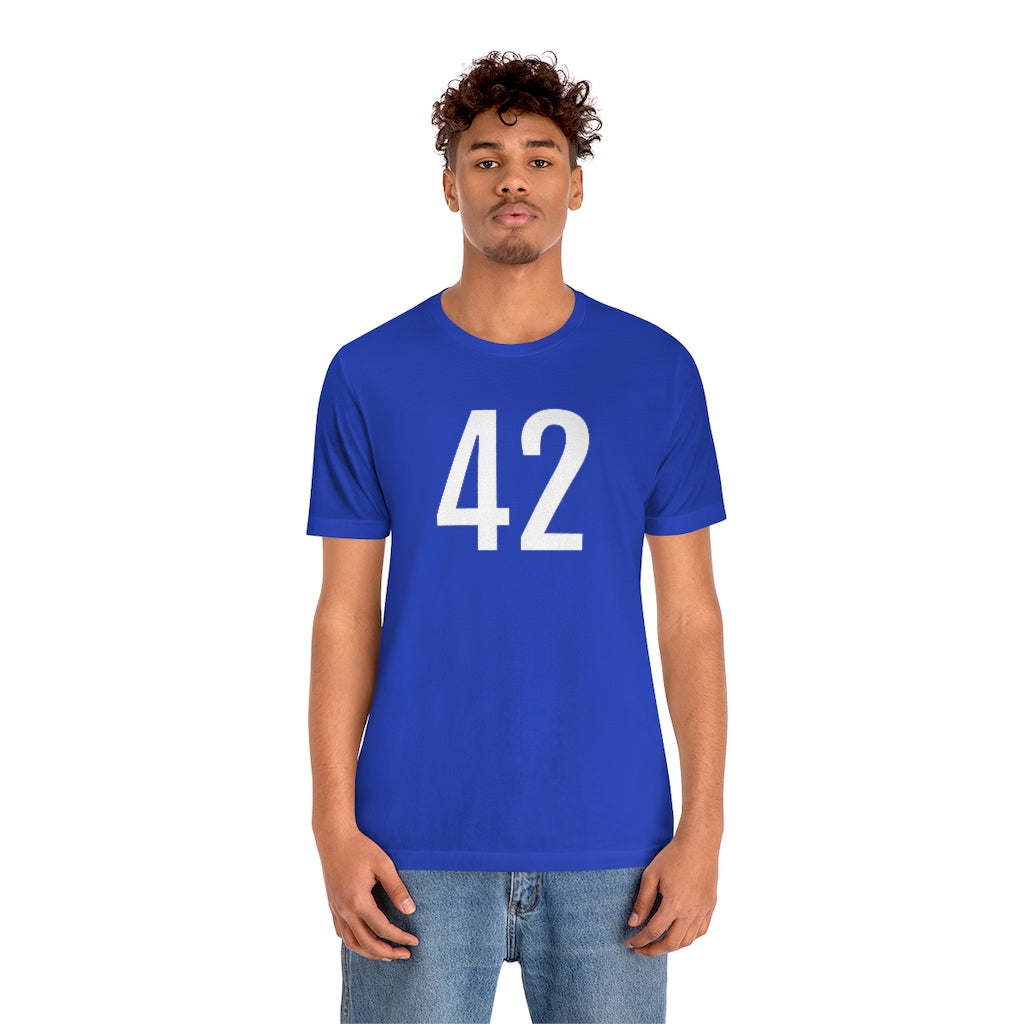 T-Shirt with Number 42 On | Numbered Tee T-Shirt Petrova Designs