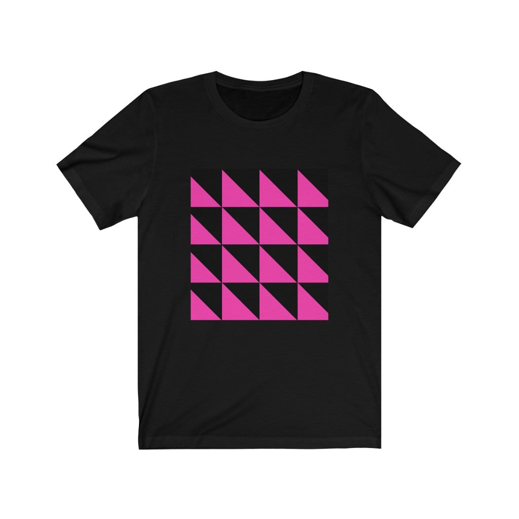 Black T-Shirt Tshirt Design Gift for Friend and Family Short Sleeved Shirt Geometrical Shapes Petrova Designs